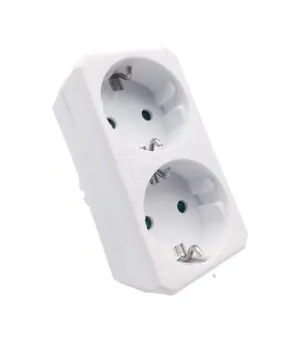 Vito 8002870 MULTISOCKET DUPLO-S 16A 3680W WHITE EARTH-LINE SHUTTER PLUG+2xSOCKET