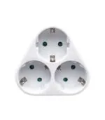 Vito 8002840 MULTISOCKET TRIPLO-R 16A 3680W WHITE EARTH-LINE SHUTTER PLUG+3xSOCKET