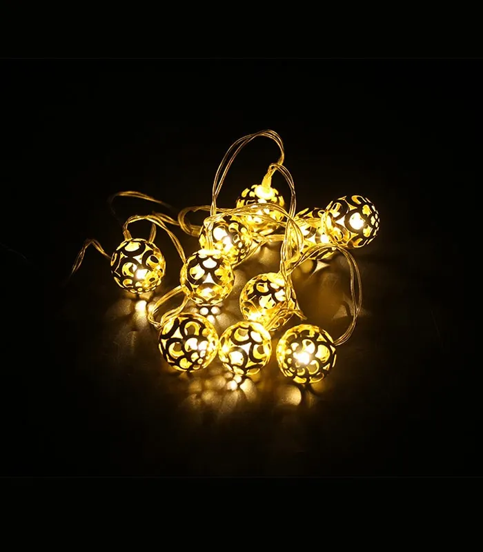 Vito 5620650 CHRISTMAS LIGHTING NATALE-11 GOLDBALL 10LED 2700K 1M 2xAA IP20 TRANSPARENT