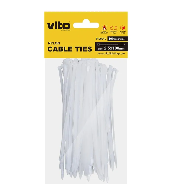 plastic-cable-tie-25x100mm-whiite-100-pcs-in-bag-7100210-vito.jpg Vito 7100210 КАБЕЛНИ ПРЕВРЪЗКИ 2.5X100MM БЯЛ 100БР В ПАКЕТ