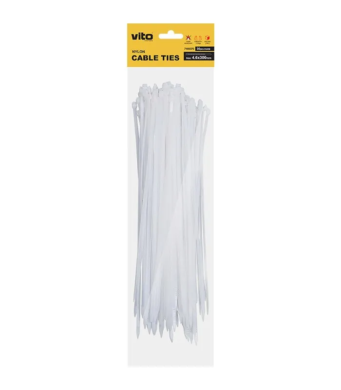 plastic-cable-tie-46x300mm-white-50-pcs-in-bag-7100370-vito.jpg Vito 7100370 КАБЕЛНИ ПРЕВРЪЗКИ 4.6X300MM БЯЛ 50БР В ПАКЕТ