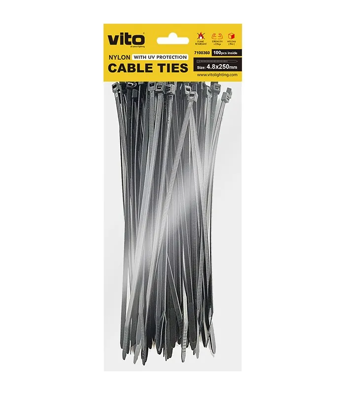 plastic-cable-tie-48x250mm-black-100-pcs-in-bag-7100360-vito.jpg Vito 7100360 КАБЕЛНИ ПРЕВРЪЗКИ 4.8X250MM ЧЕРЕН 100БР В ПАКЕТ