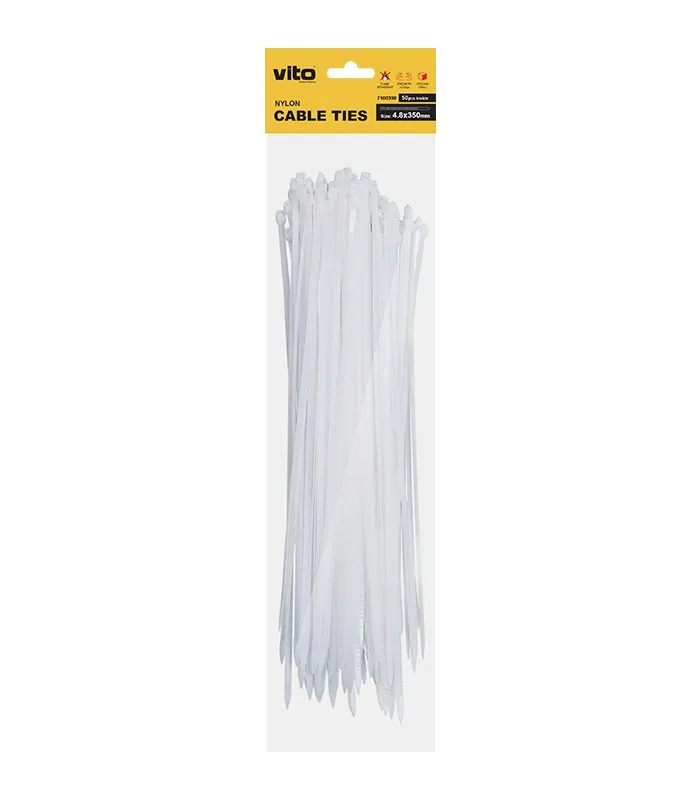 plastic-cable-tie-48x350mm-white-50-pcs-in-bag-7100390-vito.jpg Vito 7100390 КАБЕЛНИ ПРЕВРЪЗКИ 4.8X350MM БЯЛ 50БР В ПАКЕТ