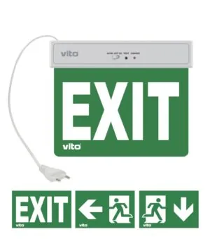 Vito 5020141 RECHARGEABLE EMERGENCY EXIT LAMP EXIT-10 2W 6500K 100Lm LITHIUM BATTERY ALL-SIGNS-IN IP