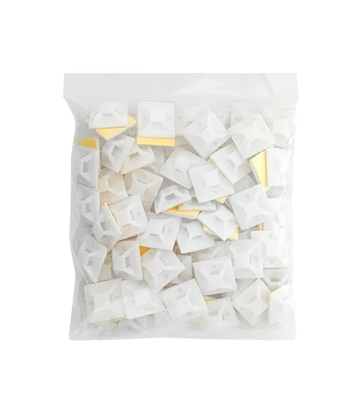 Vito 7110010 SET OF 100 PCS BASES FOR CABLE TIES 20x20cm WHITE