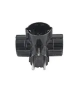 Vito 8002541 TRIPPLE SOCKET TRIPLO 16A 3680W BLACK EARTH-LINE SHUTTER