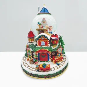 ACA Lighting X0319 LED RGB декор мултицветно селище + водна топка + музика 4.5V (адаптер)   3AA (бат.) 23×22×26.5см