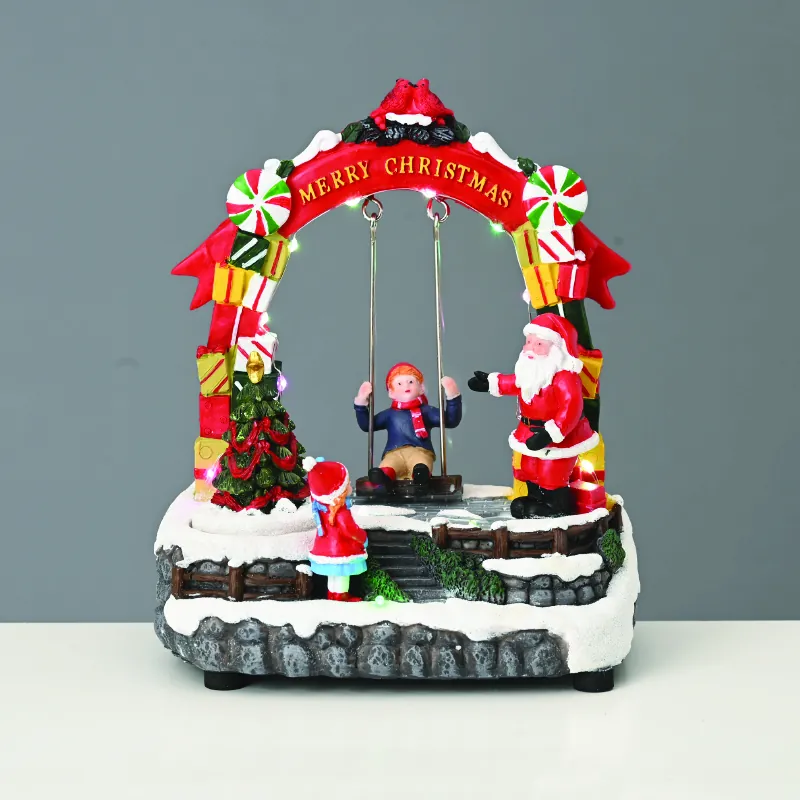 x0343.jpg ACA Lighting X0343 LED топла светлина декоративна люлка движение музика адапт. 4.5V (не включен) бат. 3×AA (не включени) 19×13.5×22см