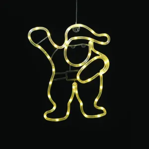 ACA Lighting X04441305 Пластмасов Дядо Коледа – 44 топли LED бат. (3×AA) USB IP20 28.5×0.7×34.8см