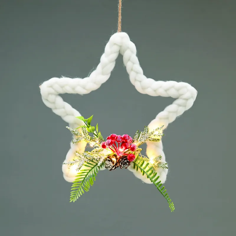 ACA Lighting X05101128 Висяща звезда – 10 LED медна тел топло бат. (2×AA) IP20 30см 0.3м кабел