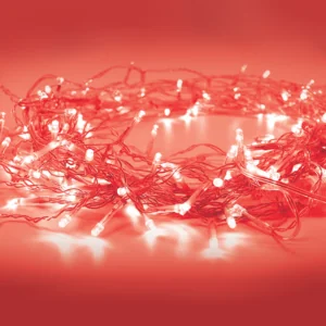 ACA Lighting X0620412 20 LED гирлянд батерии 2×AA червен постоянен режим IP20 190 + 30см прозрачен кабел