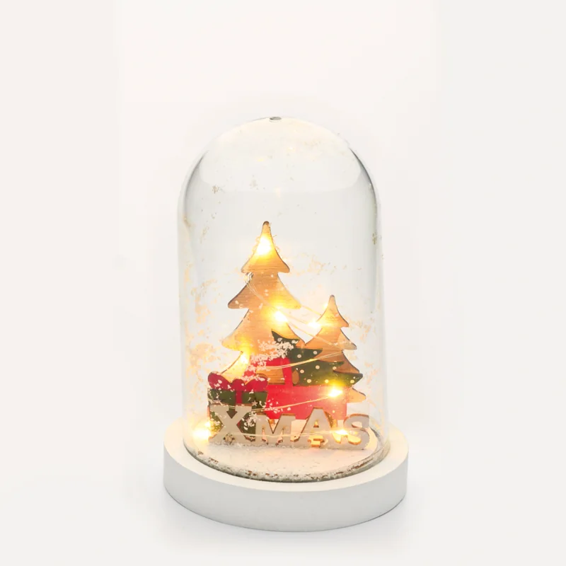 ACA Lighting X06511215 Кола – пластмасова снежна топка 5 мини LED бат. (2×AAA) IP20 Ø11×19см