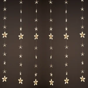 ACA Lighting X071441492 144 LED завеса 8 нишки × 18 LED топла светлина постоянен режим адаптер 24V DC свързваемо до 4 комплекта IP44 200×150см 3м прозрачен кабел