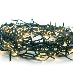 ACA Lighting X081500112 1500 LED гирлянд (на всеки 5см) топла светлина адаптер 31V DC 8 функции IP44 75м зелен кабел