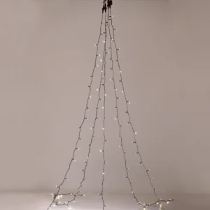 ACA Lighting X08175111 175 LED октопод – 5 нишки × 35 LED топла светлина адаптер 31VDC IP44 5 × 350см + 3м зелен кабел