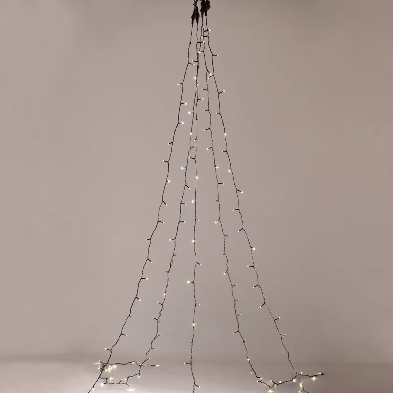 x08175111.png ACA Lighting X08175111 175 LED октопод – 5 нишки × 35 LED топла светлина адаптер 31VDC IP44 5 × 350см + 3м зелен кабел