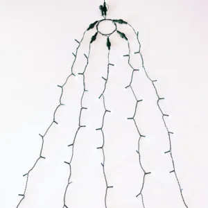 ACA Lighting X08175211 175 LED октопод – 5 нишки × 35 лампи студена светлина адаптер 31VDC IP44 5×350см + 3м зелен кабел