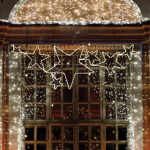 ACA Lighting X082641215 Звезди – 264 LED 11м лента топло бяло стеди IP44 87×237см 1.5м кабел