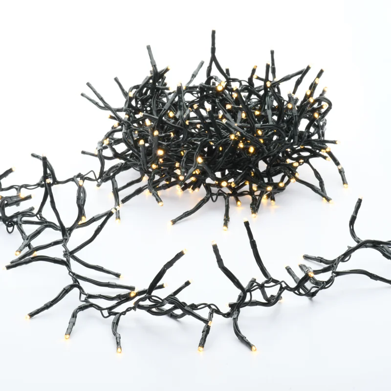 ACA Lighting X083001142 300 LED клъстер мигащ гирлянд (на всеки 5см) топла светлина адаптер 31VDC IP44 5м зелен кабел