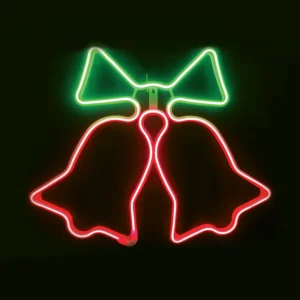 ACA Lighting X0830034112 Двойни камбани – 300 неон LED 3м двойна SMD лента червено + зелено стеди IP44 62×50см 1.5м кабел