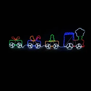 ACA Lighting X083123217N Влак – 312 LED 13м 2-жилна въжена лента мултиколор стеди IP65 200×51см 1.5м кабел