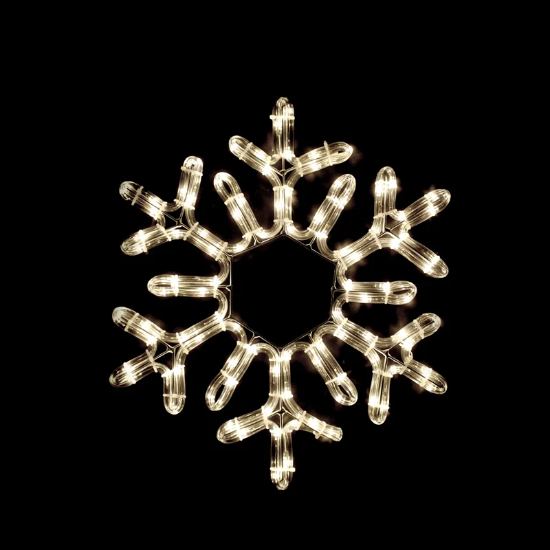 ACA Lighting X089612111N Снежинка – 96 LED 4м въжена лента топло бяло IP65 Ø38см 1.5м кабел