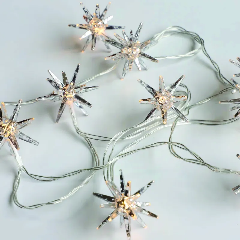 ACA Lighting X09101121 Stardust – 10 LED гирлянд топла светлина батерии 2×AA (не са включени) IP20 1.35м + 30см прозрачен кабел