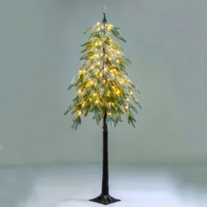 ACA Lighting X101201446 Заснежено борче 120 топло бели LED адапт. 24V IP44 H180см основа 21×21см 5м кабел