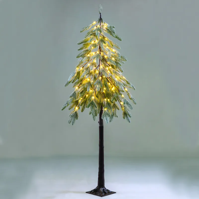 ACA Lighting X101201446 Заснежено борче 120 топло бели LED адапт. 24V IP44 H180см основа 21×21см 5м кабел