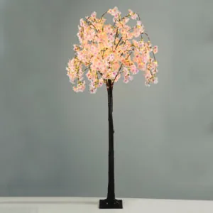 ACA Lighting X104001448 Дърво CHERRY BLOSSOM 400 топло бели LED адапт. 4.5V IP44 H180см основа 21×21см 5м кабел
