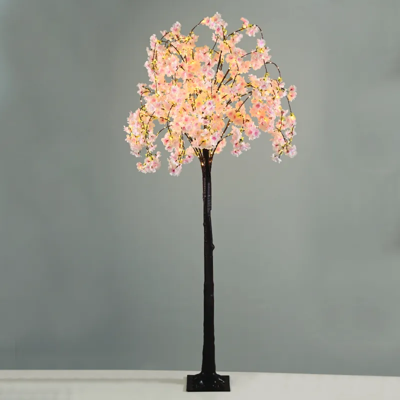 ACA Lighting X104001448 Дърво CHERRY BLOSSOM 400 топло бели LED адапт. 4.5V IP44 H180см основа 21×21см 5м кабел