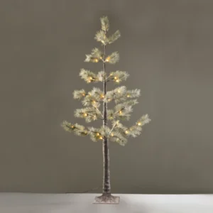 ACA Lighting X1056144 Заснежено борче 56 топло бели LED адапт. 24V IP44 21×21×150см 3м кафяв кабел