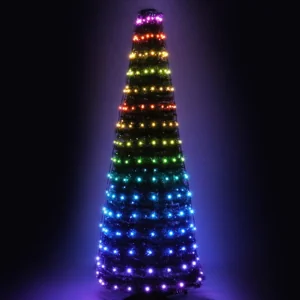 ACA Lighting X132163424 216 LED октопод – 12 линии × 18 LED мултиколор адаптер 31VDC дистанционно (батерия CR2032 не е включена) IP44 височина 180см 5м кабел