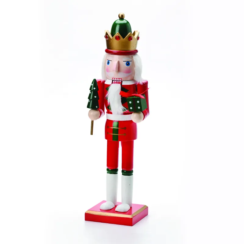 ACA Lighting X143806 Лешникотрошач крал с подарък и дърво H38см