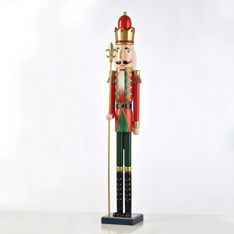 ACA Lighting X1510621 Лешникотрошач със скиптър червен+златен 106см