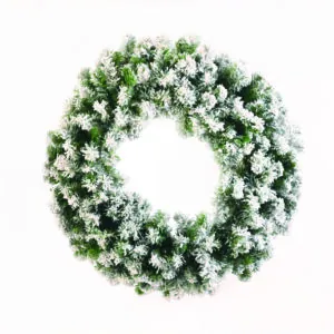 ACA Lighting X165011 Коледен венец PVC със сняг Ø50см