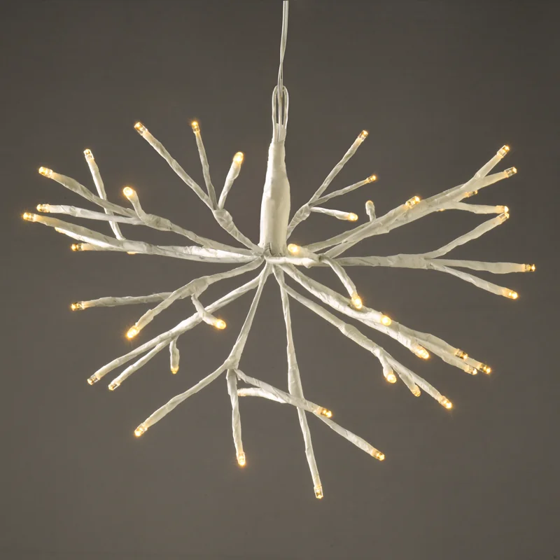 ACA Lighting XPBALWW302A BRANCH LIGHTS – 48 LED бат. (3×AA) топла светлина IP44 Ø20см 30см прозрачен кабел