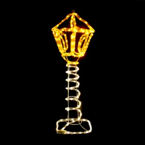 ACA Lighting XPOSTLEDWWY80 Лампион – 168 LED 7м лента топло бяло жълто флаш IP44 27×27×80см 1.5м кабел