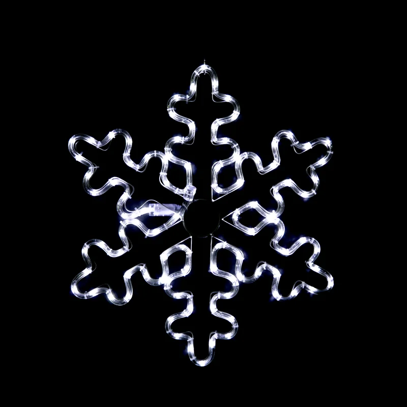 xsnowbledw56.png ACA Lighting XSNOWBLEDW56 Снежинка – 96 LED 4м лента студено бяло флаш IP44 Ø56см 1.5м кабел