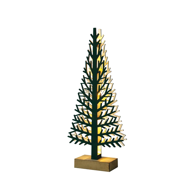 xtregww473a.png ACA Lighting XTREGWW473A WOODEN XMAS TREE LIGHT – зелена елха голяма 10 LED бат. (2×AAA) топла светлина IP20 21×5×47см