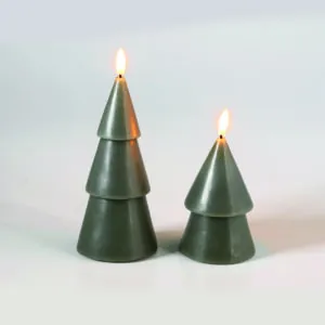 ACA Lighting X0721191 2 восъчни елхи – топла светлина бат. (2×AAA не вкл.) IP20 Ø7.8×15.5см и Ø8.2×21см