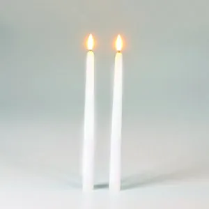 ACA Lighting X0721195 2 восъчни домашни бели свещи – топла светлина 2 LED бат. (2×AAA не вкл.) с дистанционно Ø2.2×27см