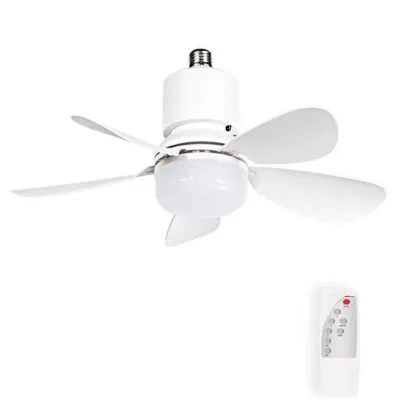 Vito 2027730 ТАВАНЕН ВЕНТИЛАТОР С LED ЛАМПА FANLUX-B5 6W 6500K 510Lm 42CM БЯЛ АКУМУЛАТОРНА БАТЕРИЯ ДИСТАНЦИОННО УПР
