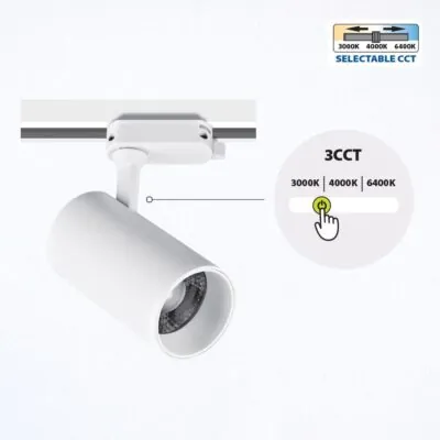 Vivalux VIV005205 LED прожектор за релсов монтаж TRANCE LED 30W 2100lm бял CCT-switch 3000K-4000K-6400K