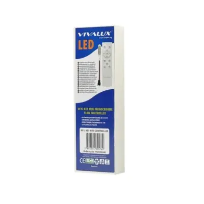 Vivalux VIV005246 Мини монохромен радиочестотен LED контролер RF12 DC 12-24V 28 работни режима