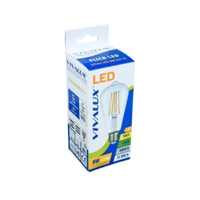Vivalux VIV005238 LED филамент лампа FLICK LED STF64 8W 1055lm E27 4000K