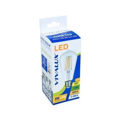 Vivalux VIV005237 LED филамент лампа FLICK LED STF64 8W 1055lm E27 3000K