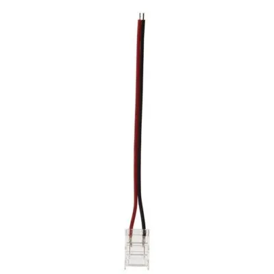 Vito 5520312 LED КОНЕКТОР ЗА ЛЕНТА CONM8 8MM-SINGLE С 10CM КАБЕЛ ПРОЗРАЧЕН 2 БР./ПАКЕТ ЗА SMD/COB LED ЛЕНТИ