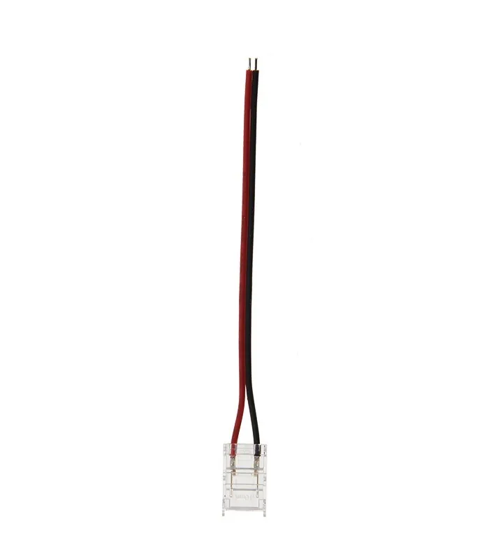 Vito 5520312 LED КОНЕКТОР ЗА ЛЕНТА CONM8 8MM-SINGLE С 10CM КАБЕЛ ПРОЗРАЧЕН 2 БР./ПАКЕТ ЗА SMD/COB LED ЛЕНТИ