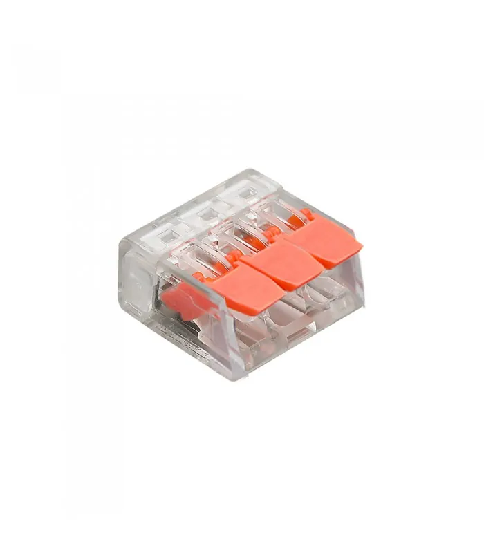 Vito 7200310 КЛЕМА ЗА КАБЕЛ С БЪРЗА ВРЪЗКА LOCKY 3 ПЛАСТМАСОВА 5 БР./ПАКЕТ